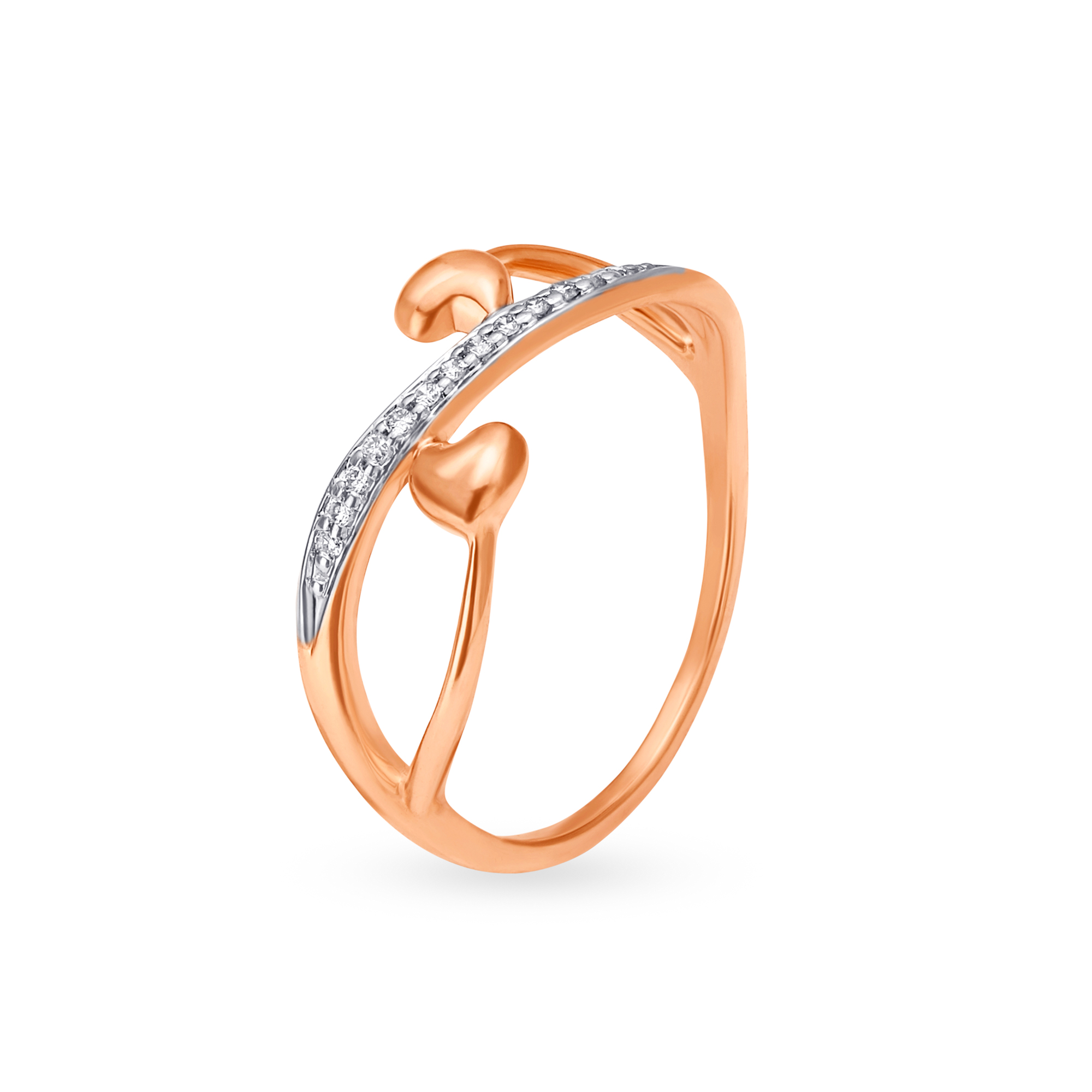 Buy 18KT Rose Gold Diamond Finger Ring at Best Price | Tanishq UAE
