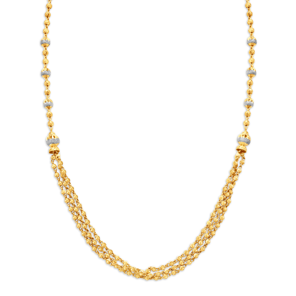 String Chain Buy Resplendent Yellow Gold Triple String Ball Chain at Best Price ...
