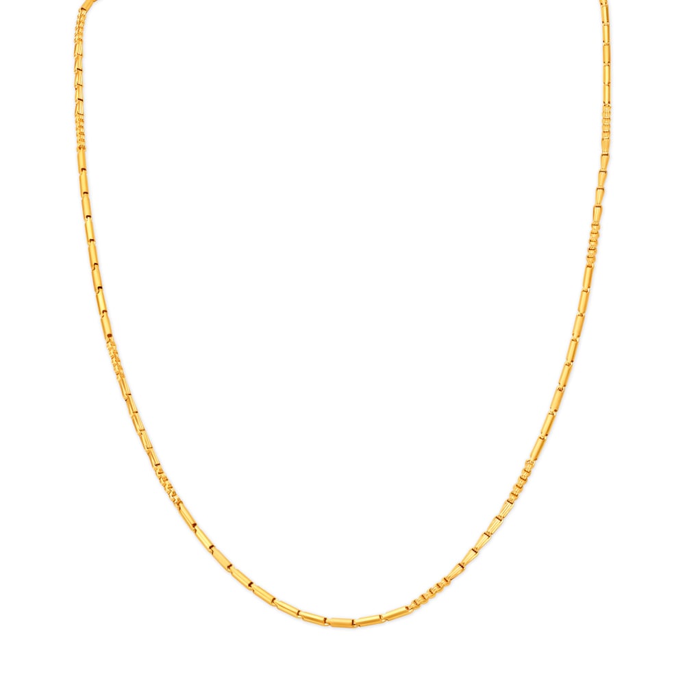Buy Sleek Gobi Gold Chain at Best Price | Tanishq UAE