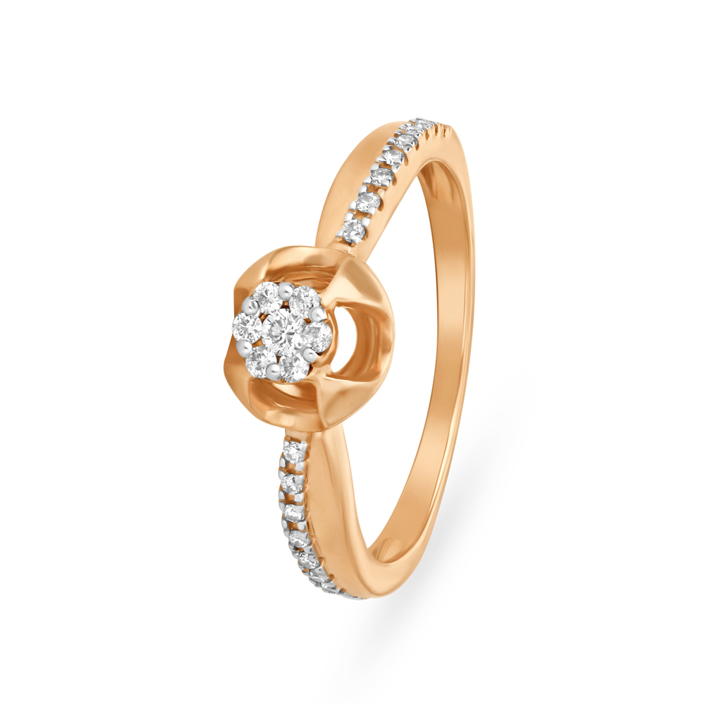 Buy Mesmerising Rose Gold and Diamond Ring at Best Price | Tanishq UAE
