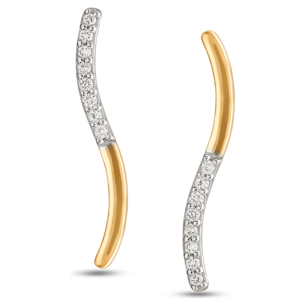 Buy Mia Glintz by Tanishq 18KT Yellow Gold Diamond Stud Earrings at ...
