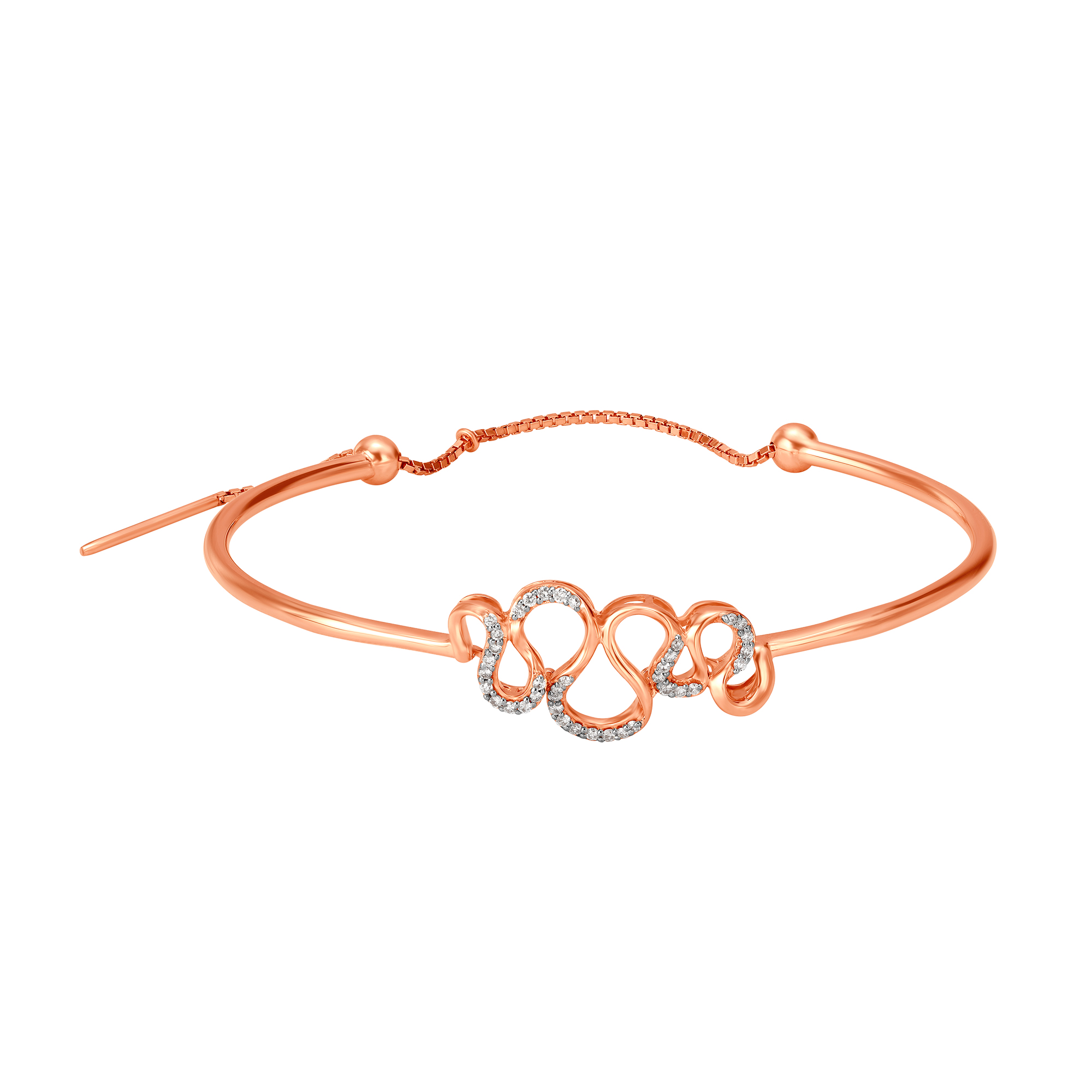 Buy Mia by Tanishq 18KT Rose Gold Diamond Bangle at Best Price ...