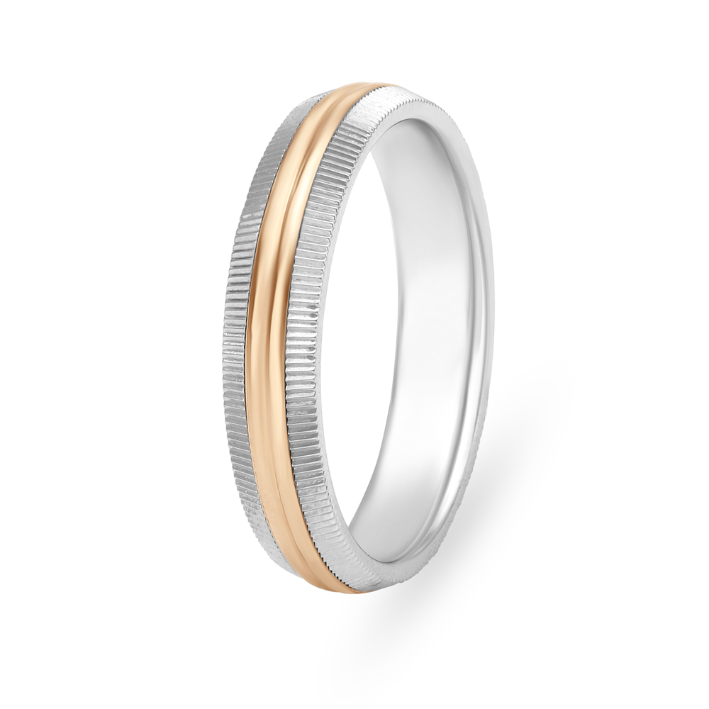 Buy Sleek Platinum and Rose Gold Ring at Best Price Tanishq UAE