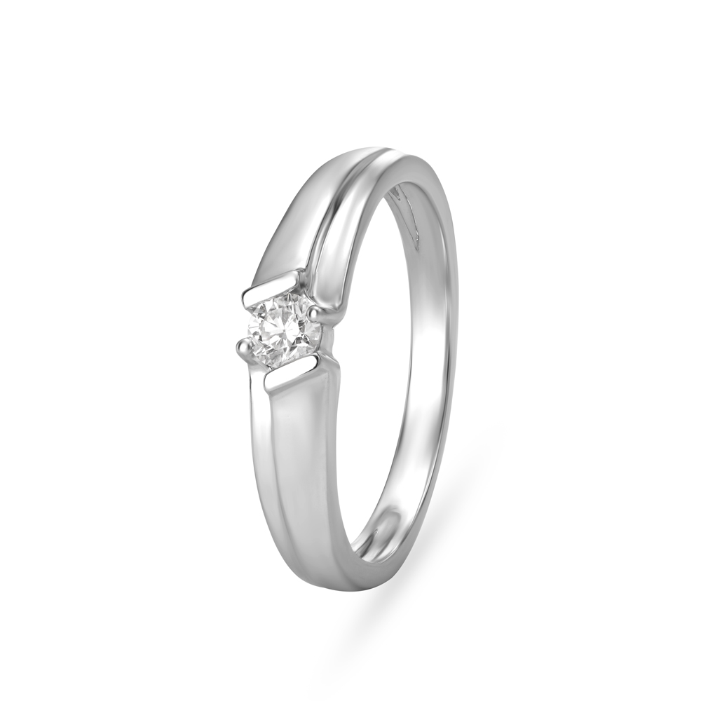 Buy Traditional White Platinum Finger Ring at Best Price | Tanishq UAE