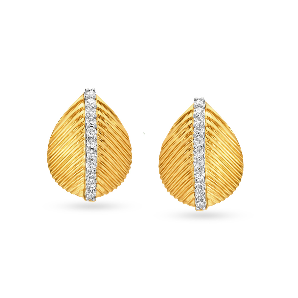 Buy Mia by Tanishq 18KT Yellow Gold Diamond Stud Earrings at Best Price ...