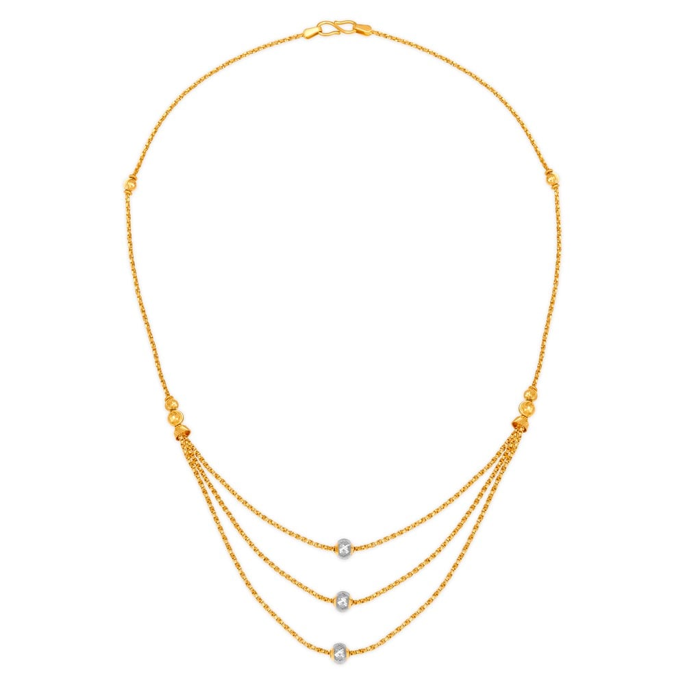 Buy Multilayered Stunning Gold Chain at Best Price | Tanishq UAE