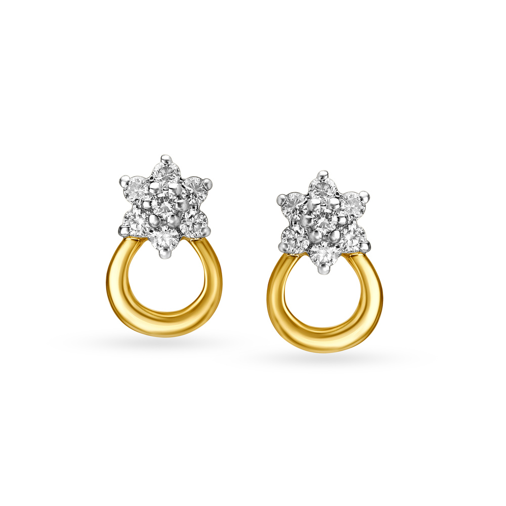 Buy Mia by Tanishq 18KT Yellow Gold Diamond Stud Earrings at Best Price ...