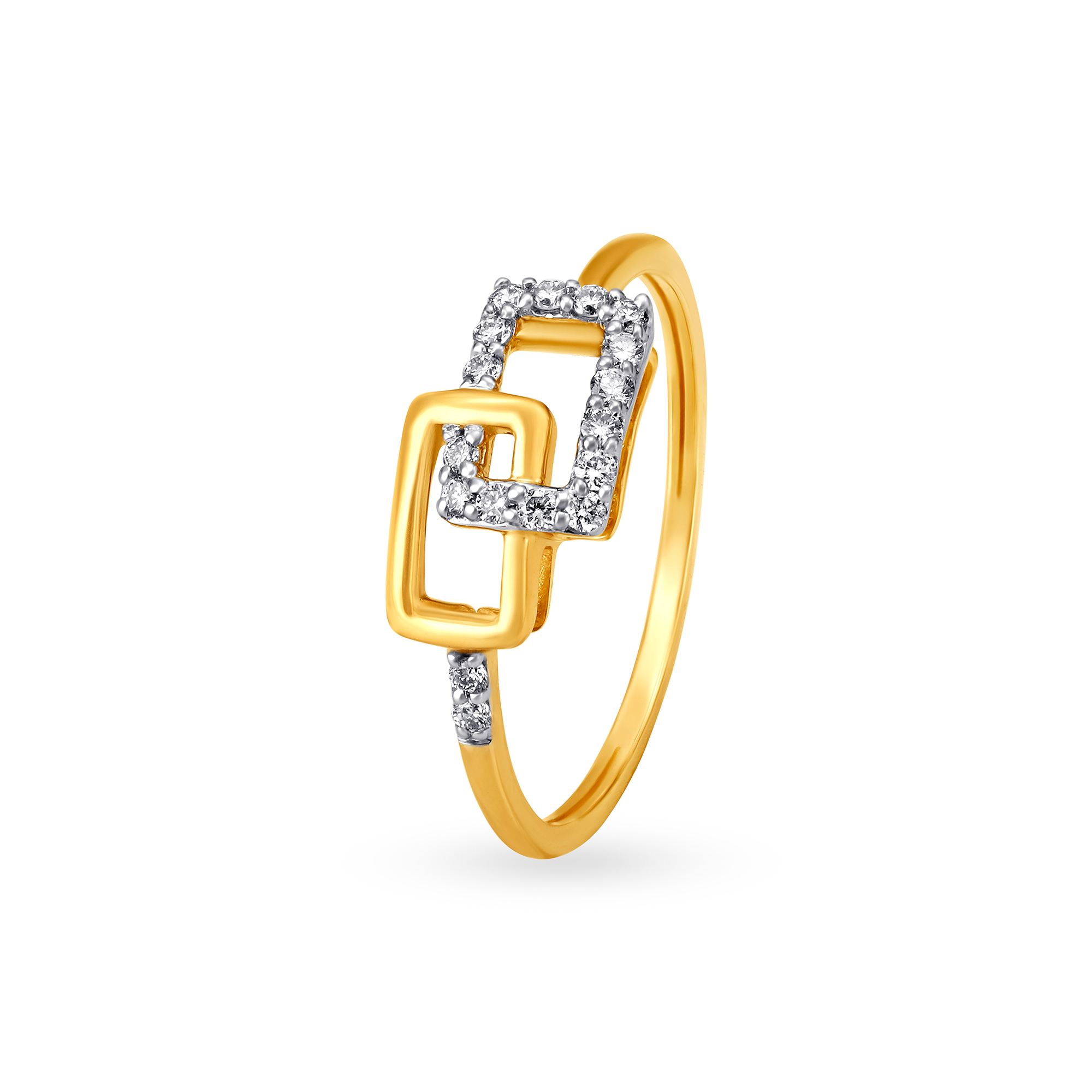 Buy Mia by Tanishq 18KT Yellow Gold Diamond Finger Ring at Best Price ...