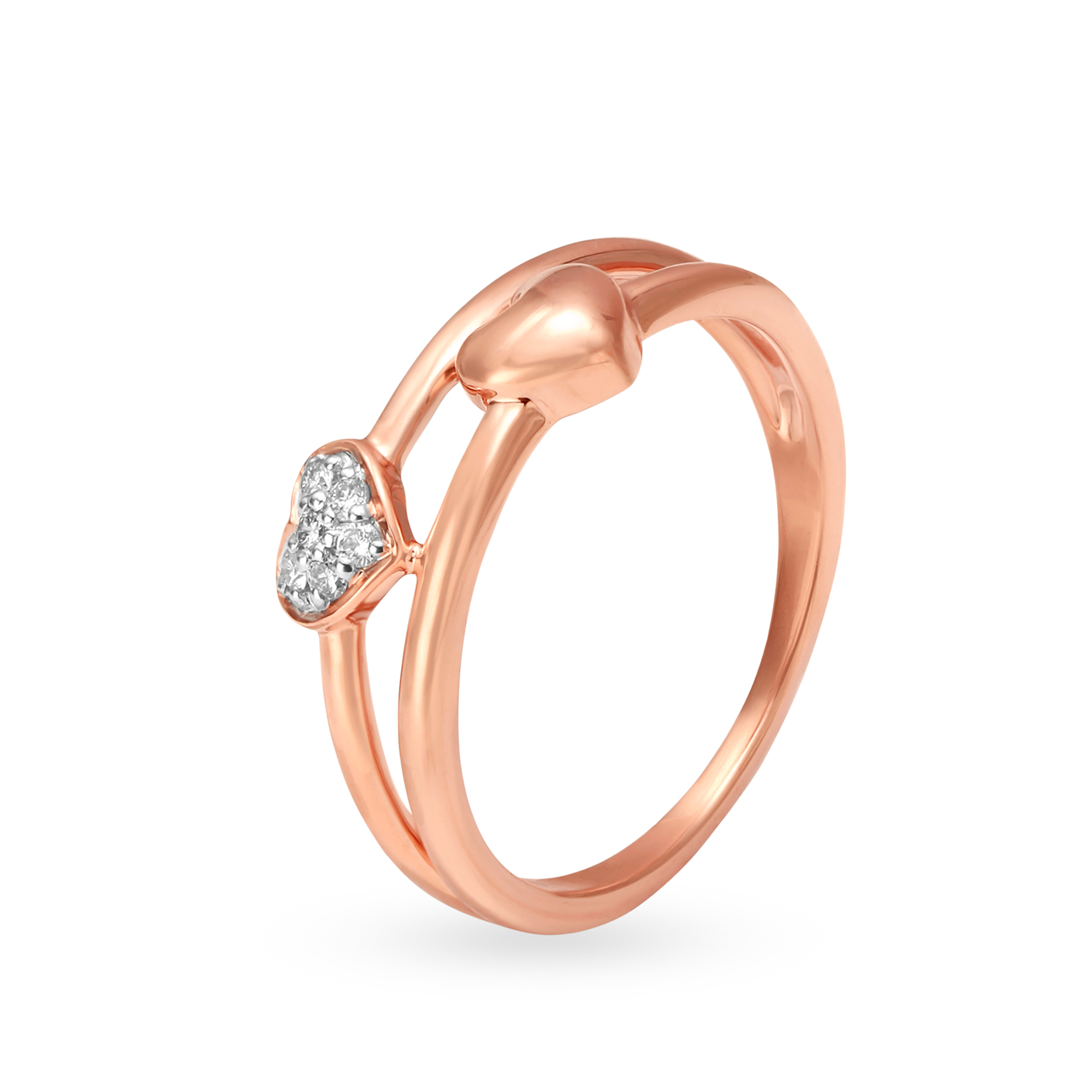 Buy 18KT Rose Gold Diamond Finger Ring at Best Price | Tanishq UAE