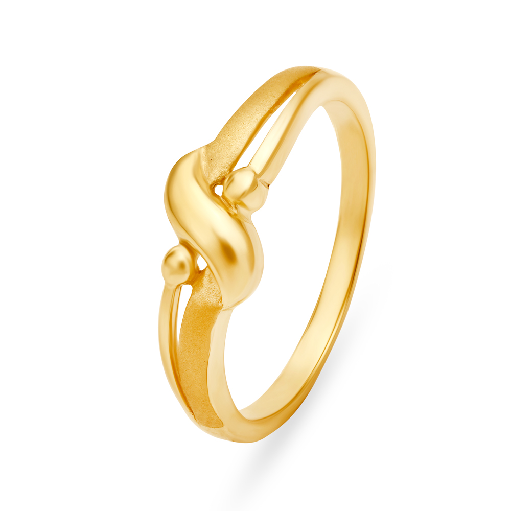 Buy Classic 22 Karat Yellow Gold Glossy Ring at Best Price