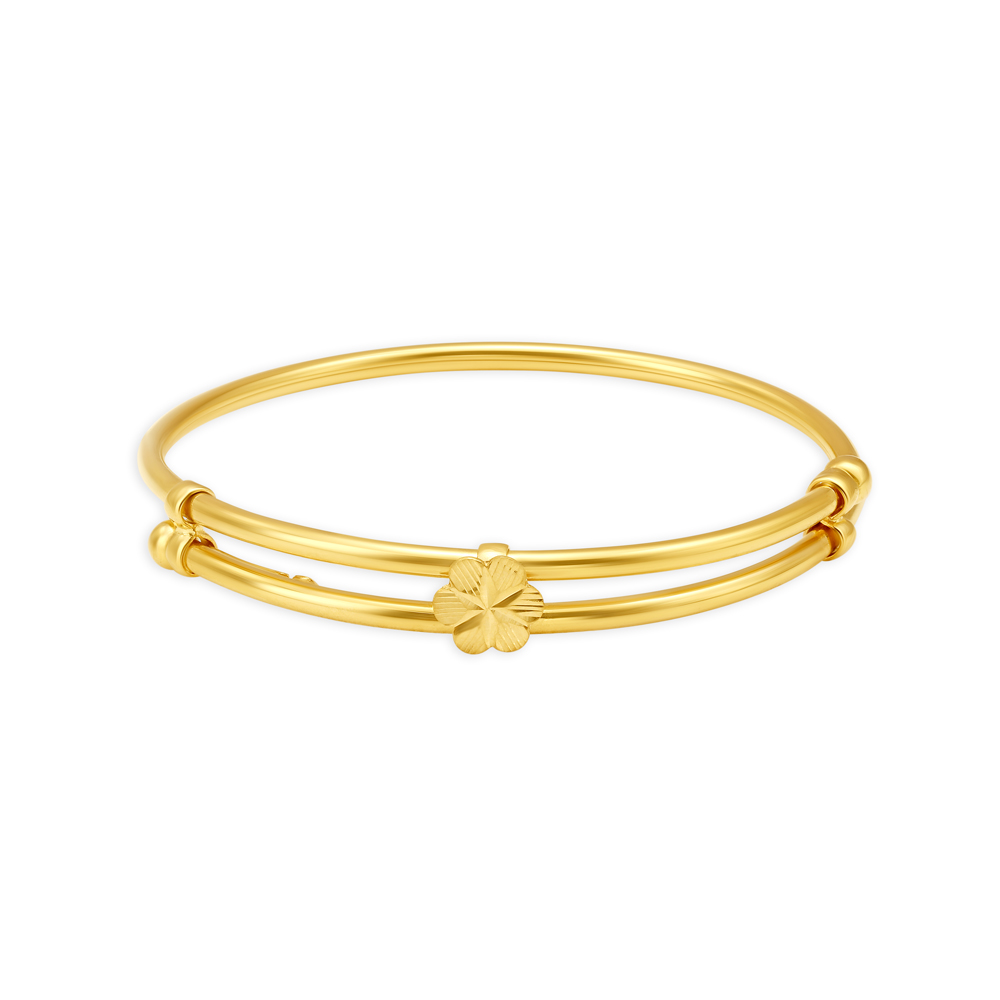 Buy Dainty Flower Gold Bangle at Best Price Tanishq UAE