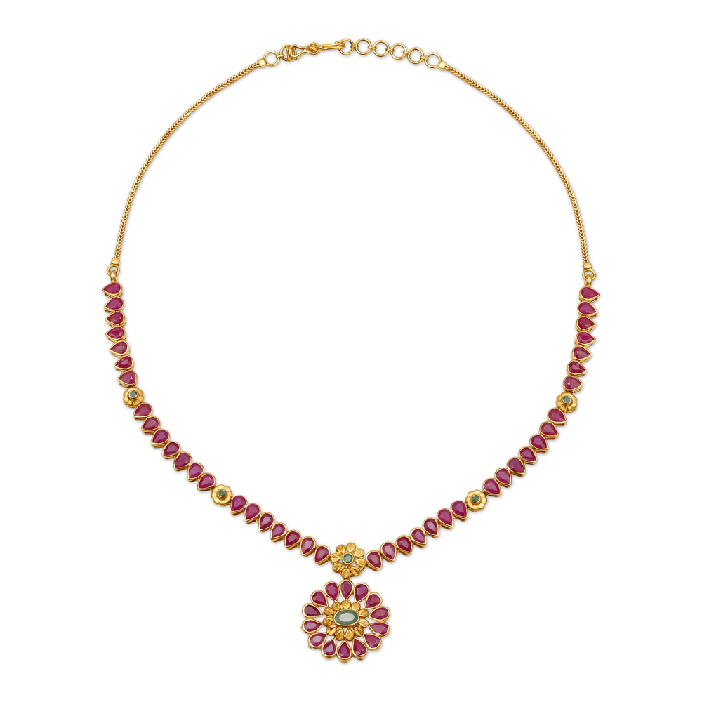Tanishq ruby and emerald necklace deals