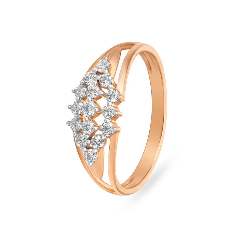 Buy Luxurious 18 Karat Rose Gold And Diamond Finger Ring at Best Price ...