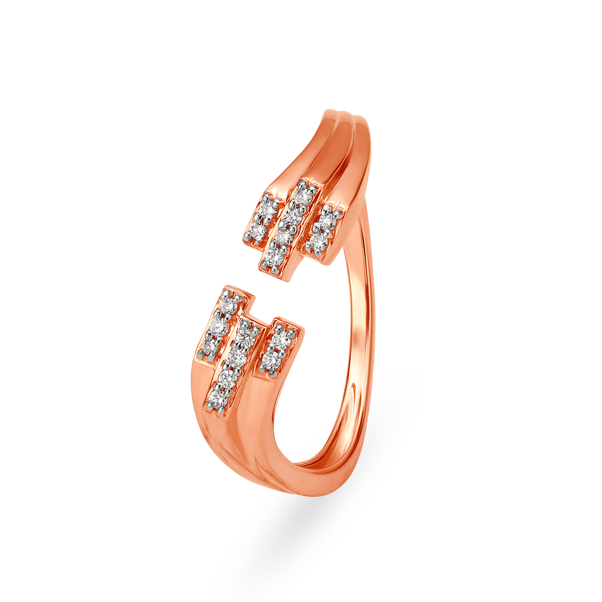 Buy Mia by Tanishq 18KT Rose Gold Diamond Finger Ring at Best Price ...