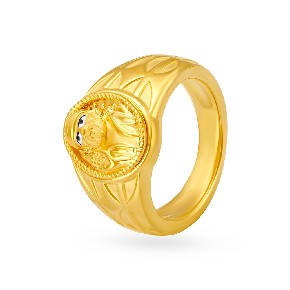 Buy 22Kt Plain Gold Baba Ring For Kid Boy 93VD3807 Online from Vaibhav  Jewellers